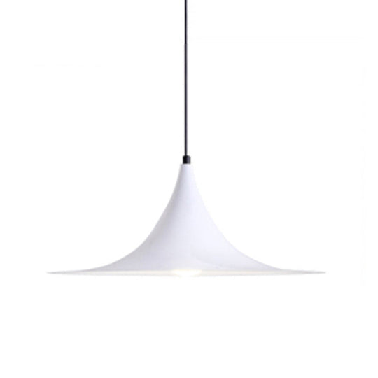 Sofia - 16/19W Trumpet Pendant Lighting Simplicity Metal 1 Light Black/Grey/White Hanging