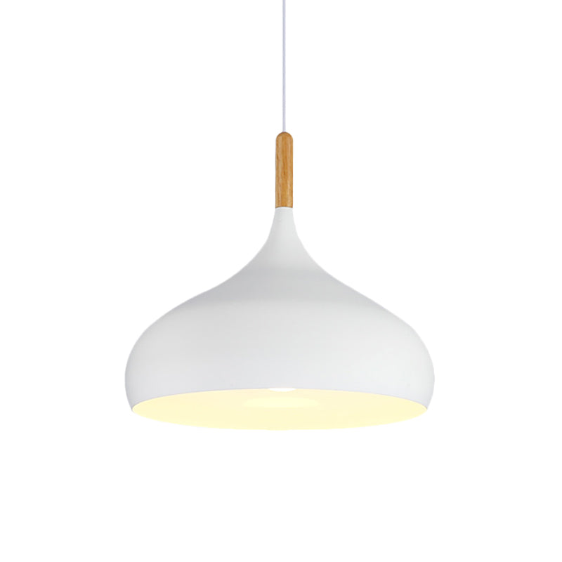 Scarlett - Nordic 9.5/12.5/14W Teardrop Pendant Lighting In Style Metal 1 Light Black/White/Gold