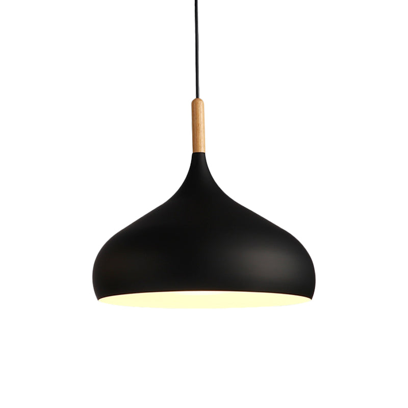 Scarlett - Nordic 9.5/12.5/14W Teardrop Pendant Lighting In Style Metal 1 Light Black/White/Gold