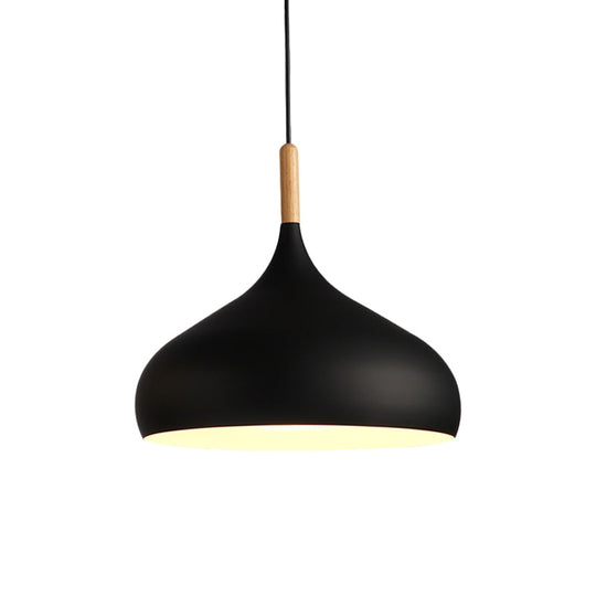 Scarlett - Nordic 9.5/12.5/14W Teardrop Pendant Lighting In Style Metal 1 Light Black/White/Gold