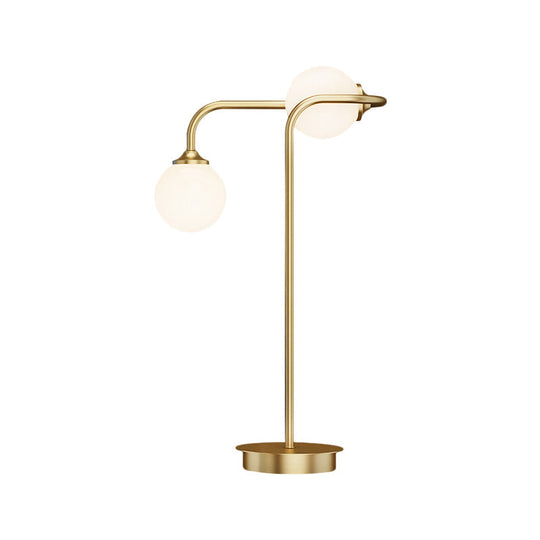 Reagan - Minimalist Gold Nightstand Lamp With Metal Arm
