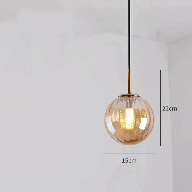 Colorful Glass Ball Bedroom Bedside Small Chandelier Creative Restaurant Bar Window Personality