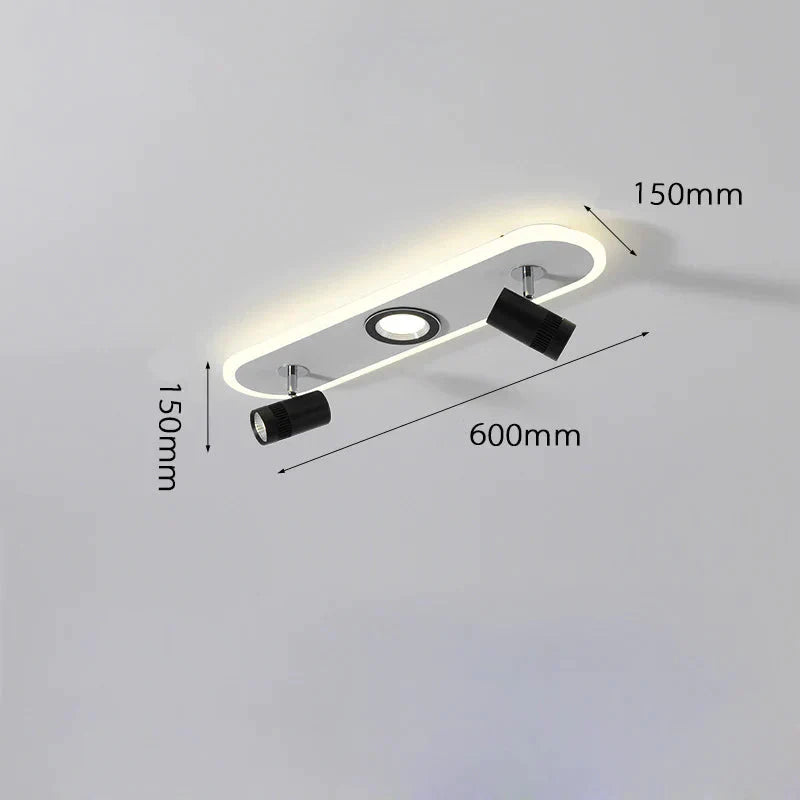 Creative Spotlight Led Ceiling Lamp Living Room Cloakroom Nordic Minimalist Strip White / L60Cm -