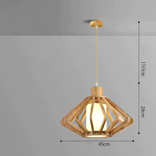 Chandelier Personalized Creative Restaurant Lamp Pinecone Nordic Simple Solid Wood Tatami Bedroom