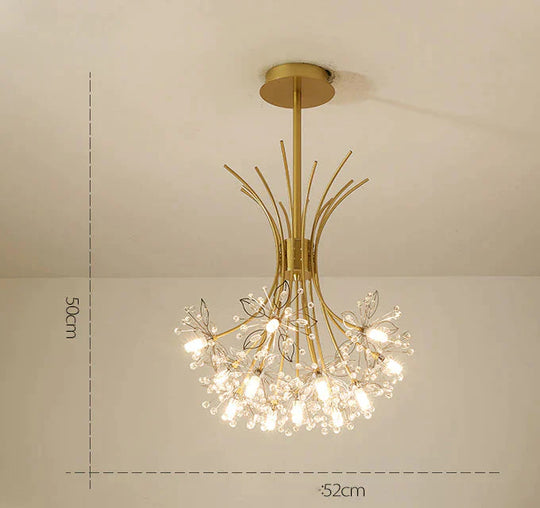 Simple Bedroom Restaurant Crystal Creative Personality Living Room Bouquet Dandelion Chandelier