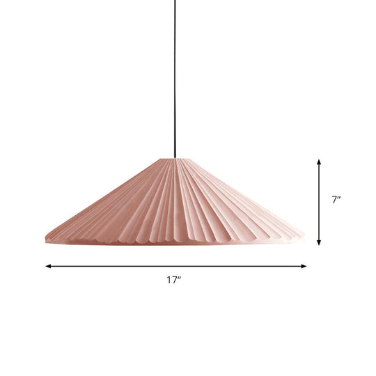 Furud - Nordic Style Fold Cone Pendant Light 1 Head Resin Hanging For