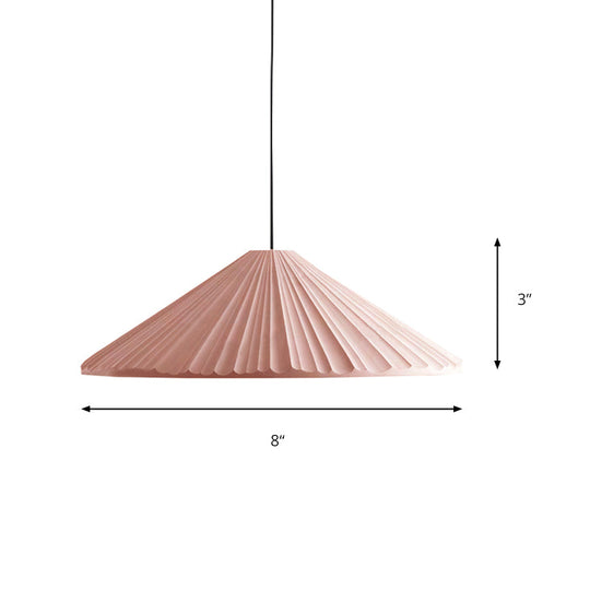 Furud - Nordic Style Fold Cone Pendant Light 1 Head Resin Hanging For
