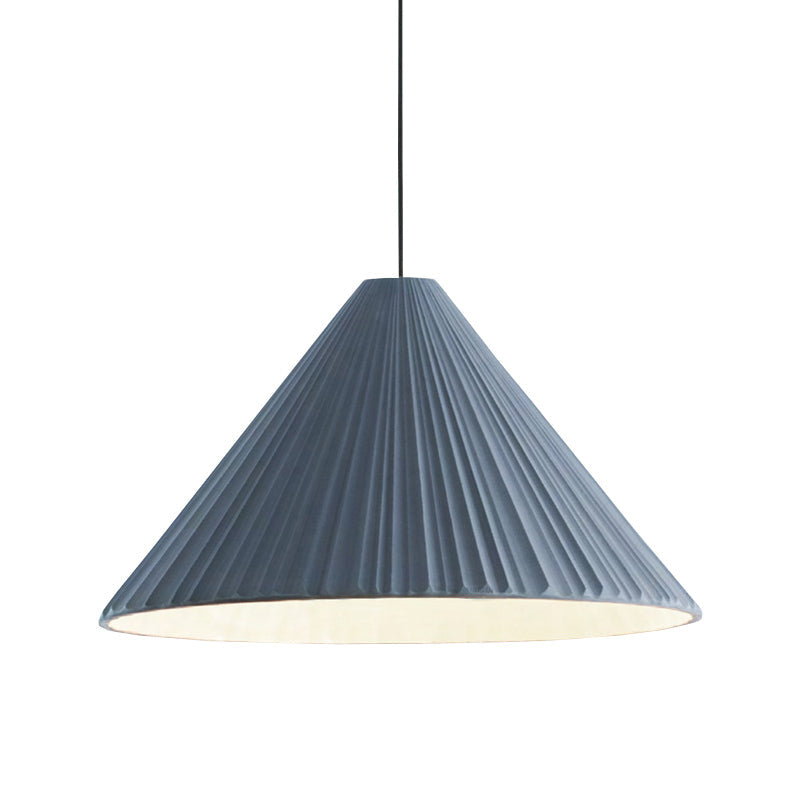 Furud - Nordic Style Fold Cone Pendant Light 1 Head Resin Hanging For
