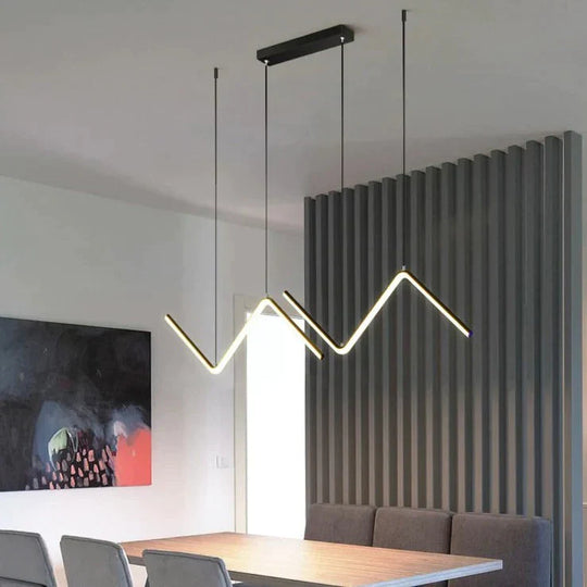 Nordic Minimalist Line Lamp Restaurant Chandelier Modern Simple Designer Net Red Lighting Bar Table