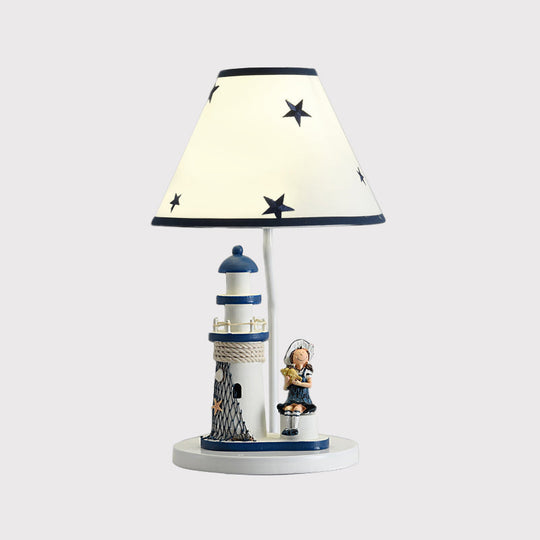 Chara - Kids Cartoon Table Light Resin 1 Head Children Room Task Lighting In