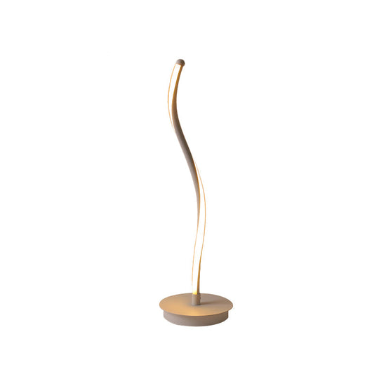 Dominique - Metal Ribbon - Like Night Light Simplicity Black/White Led Task Lighting With Round