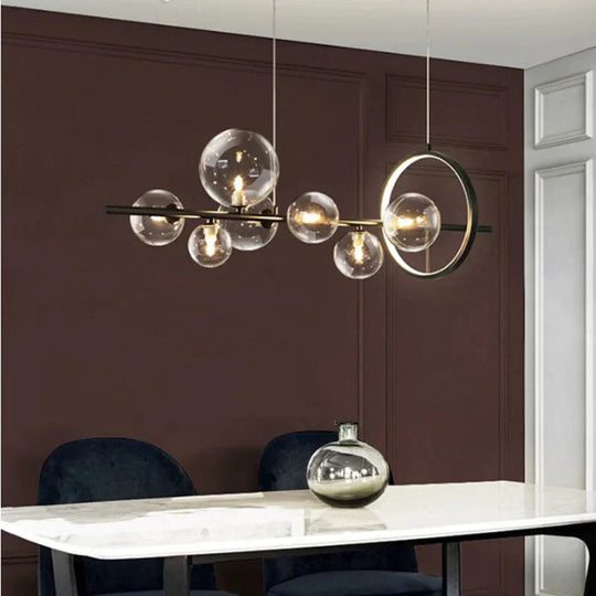 Creative Dining Room Chandelier Modern Minimalist Bar Front Desk Clothing Store Designer Glass