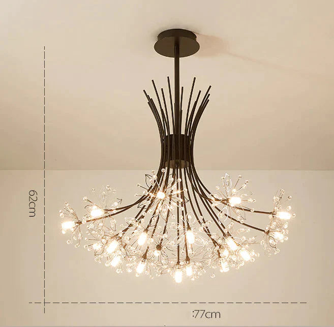 Simple Bedroom Restaurant Crystal Creative Personality Living Room Bouquet Dandelion Chandelier