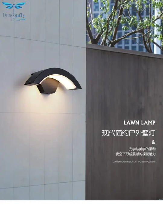 18W Led Outdoor Waterproof Walkway Front Door Garden Porch Wall Light Modern Indoor Corridor