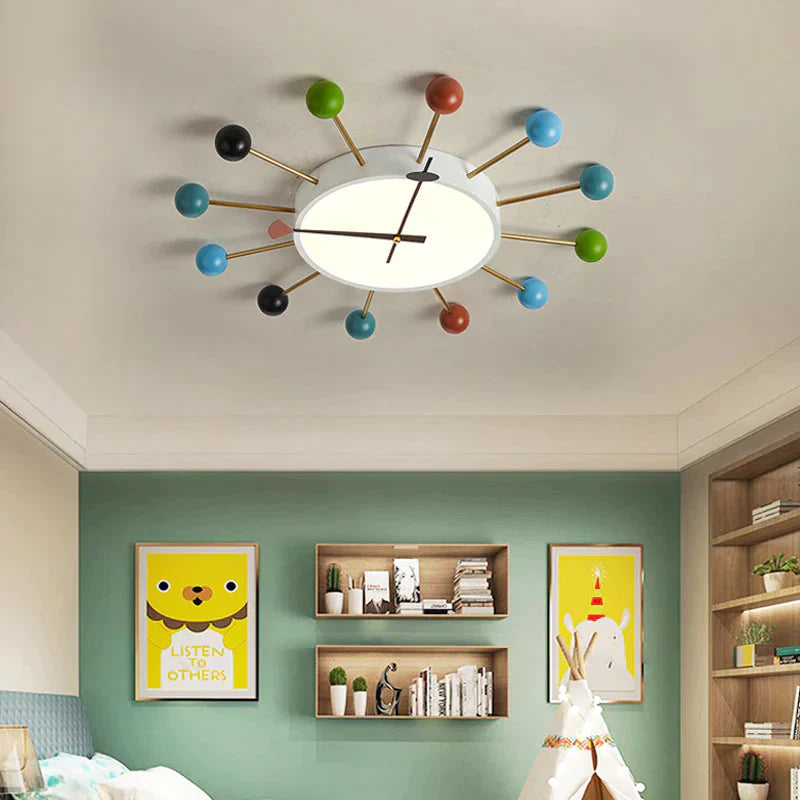 Nordic Personality Macaroon Color Bedroom Led Ceiling Lamp