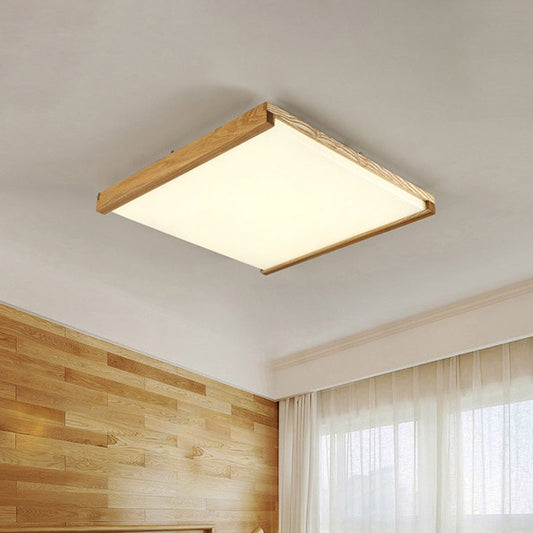 Nordic Square Flushmount Led Ceiling Light In Warm/White - 14.5’/25.5’/38’ Wide Acrylic