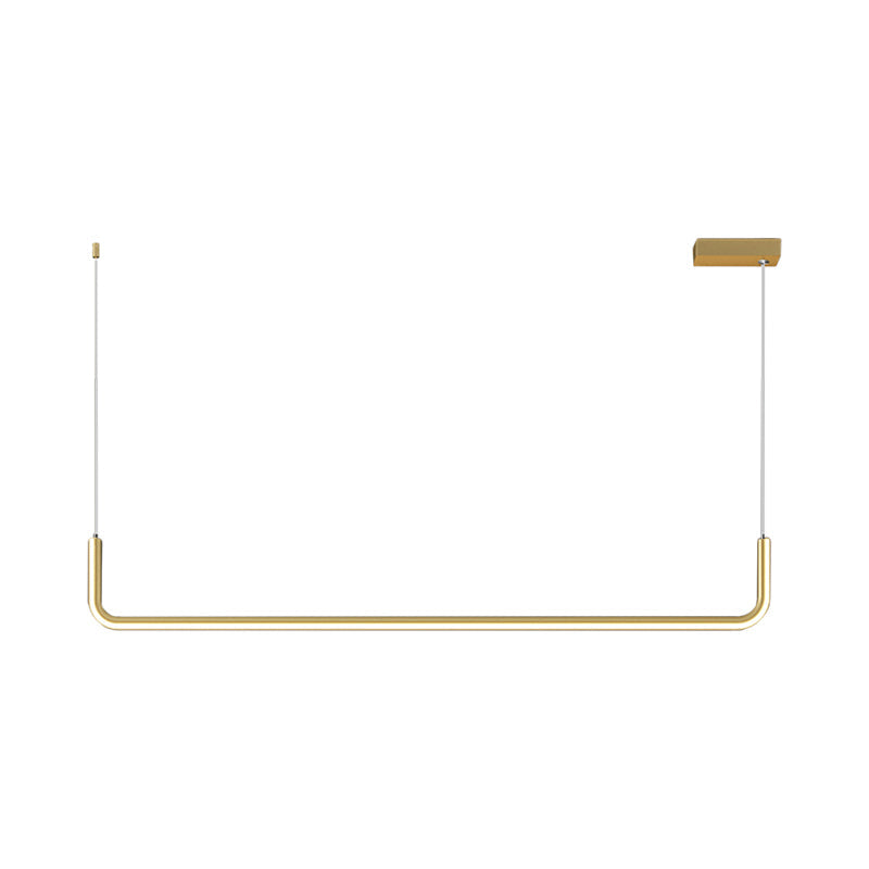 Molly - Sleek Aluminum Linear Pendant Light Fixture Simplicity Black/Gold Led Hanging Lamp Over