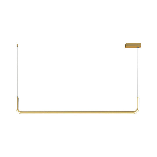 Molly - Sleek Aluminum Linear Pendant Light Fixture Simplicity Black/Gold Led Hanging Lamp Over