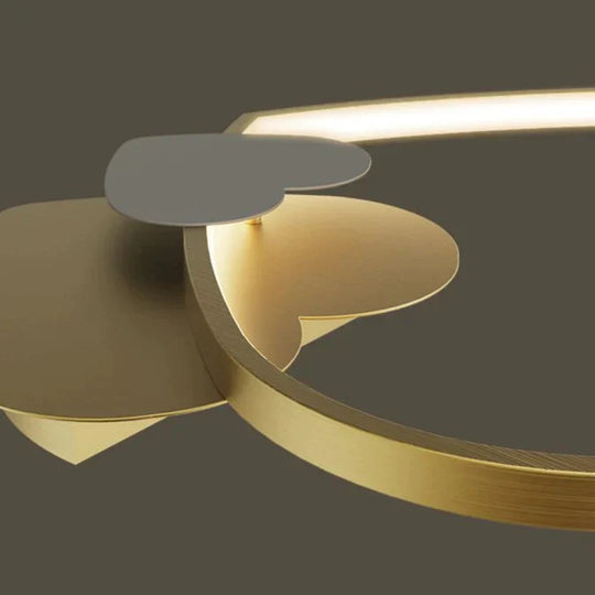Sophie’s Modern Simple Copper Heart - Shaped Led Room Ceiling Lamp