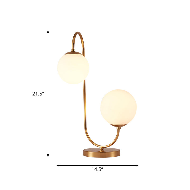 Sulafat - Gold S/C Shaped/Bend Bedside Table Light Metal 1/2 - Head Designer Night Lamp In With