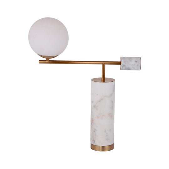 Corinne - Exquisite Designer Smoking Pipe Night Lamp: Marble 1 Head Living Room