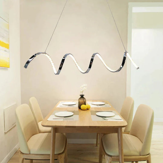 Modern Led Crystal Aluminum Pendant Lights Rotate Design Lampara Colgante Dining Room Living