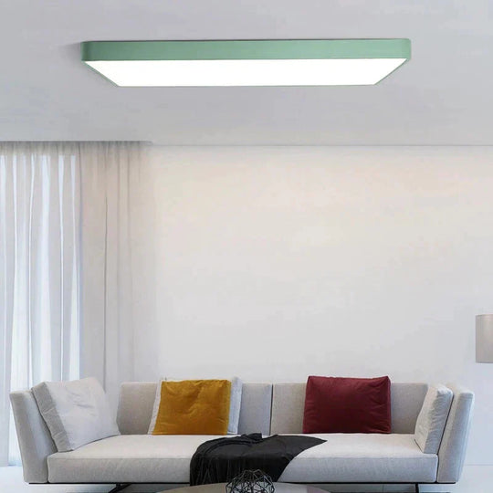 Macaroon Square Ceiling Lights For Living Room Bedroom 5Cm Height Led Lamp Dimmable Color Fixtures