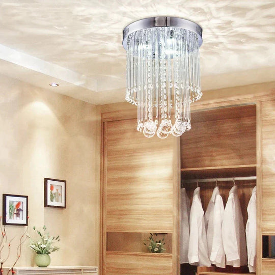 Modern Crystal Led Pendant Light Fixture For Indoor Lamp Lamparas De Techo Surface Mounting Bedroom