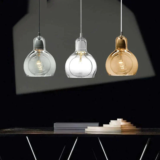 Modern Loft Cord Pendant Lights Clear Glass Lampshade Celling With E27 Retro Edison Bulb Indoor