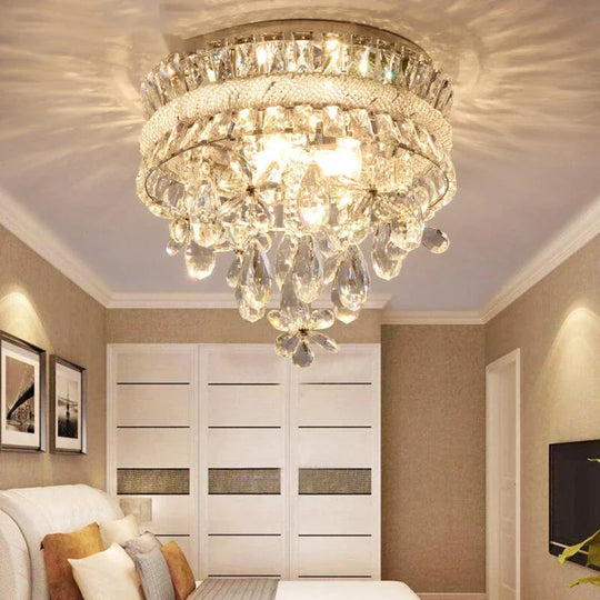 New Creative Led Crystal Pendant Lights Round Dining Room Lamp Modern Indoor Lighting For Living