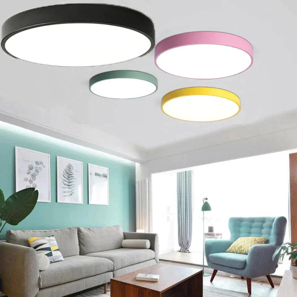 Led Simple Ceiling Lights 5Cm Bedroom Study Room Remote Lamp Modern Plafonnier Led Lighting Home