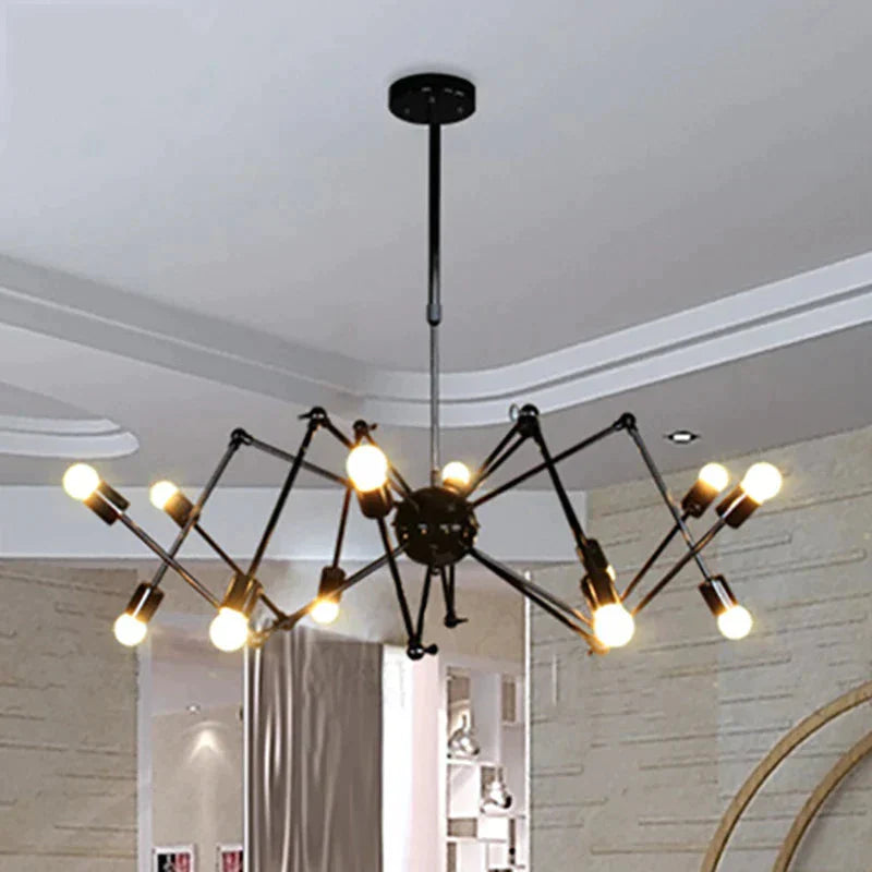 Art Deco Modern Spider Pendant Lights With 6/8/10/12 Heads Adjustable E27 Led For Restaurant Bar