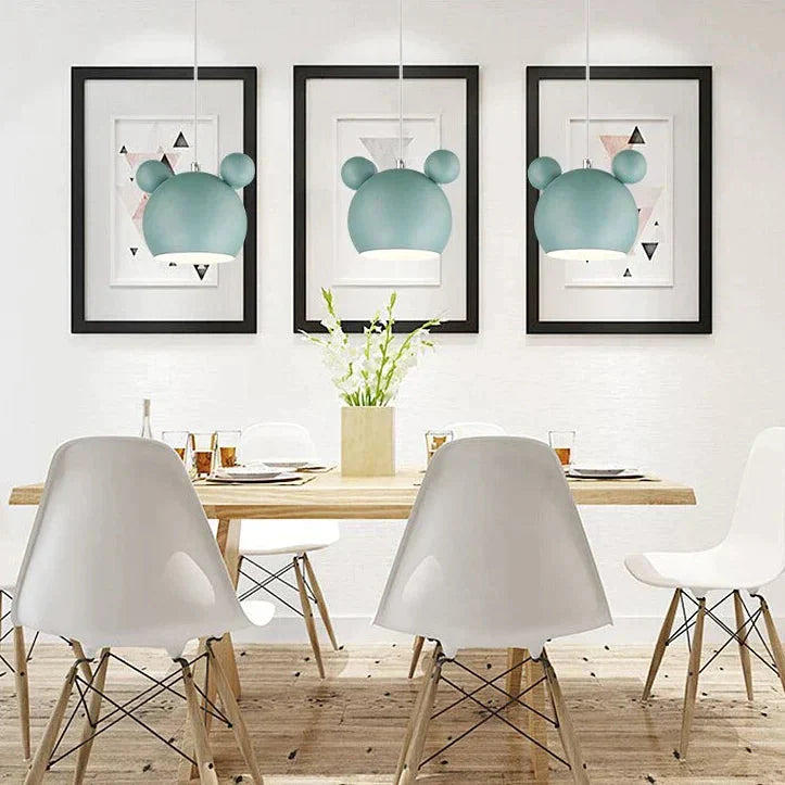 Pendant Lights Nordic Macaron Wrought Iron Personality Cute Lighting Cartoon Corridor Bedroom