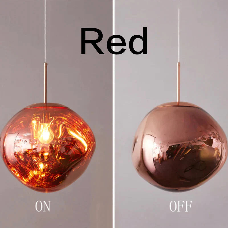 Nordic Led Glass Chandelier Lava Ball Pendant Lamps Hanging Bedroom Kitchen Modern Personality