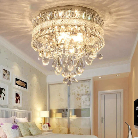New Creative Led Crystal Pendant Lights Round Dining Room Lamp Modern Indoor Lighting For Living