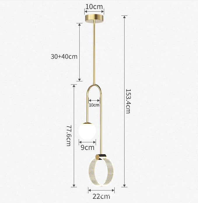 Bedside Lamp Simple Chandelier Modern Light Luxury Bedroom Led Living Room Background Pendant