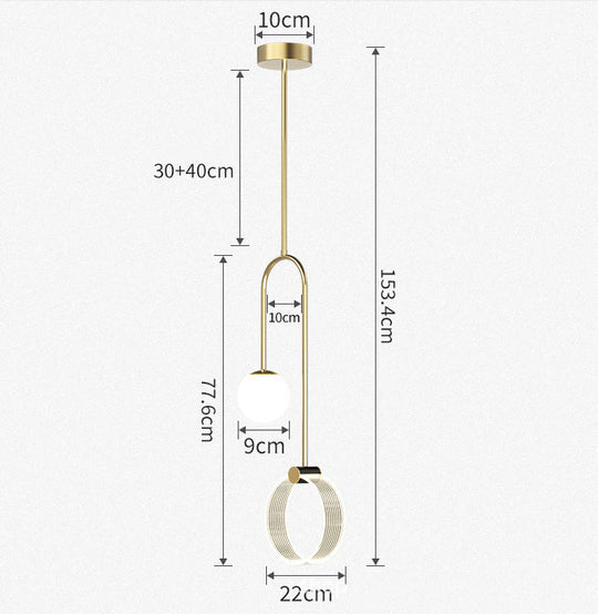 Bedside Lamp Simple Chandelier Modern Light Luxury Bedroom Led Living Room Background Pendant