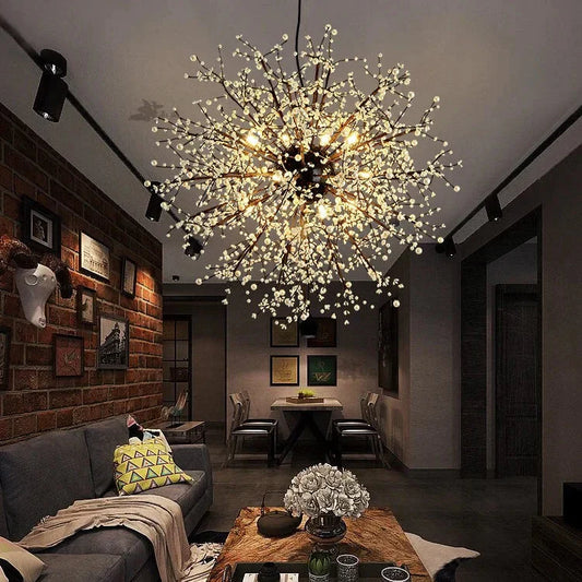 Dandelion Fireworks Modern Pendant Ceiling Lamps Loft For The Kitchen Led Lights Hanglamp Hanging