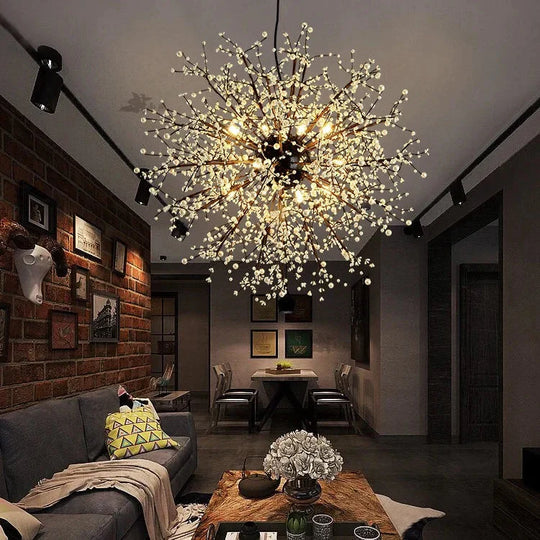 Dandelion Fireworks Modern Pendant Ceiling Lamps Loft For The Kitchen Led Lights Hanglamp Hanging