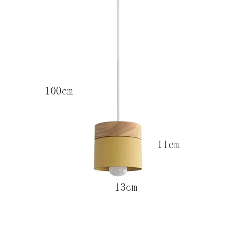 Simple Dining Room Living Chandelier Tea Shop Table Lamp Bedroom Macaroon Creative Yellow / 1 Head