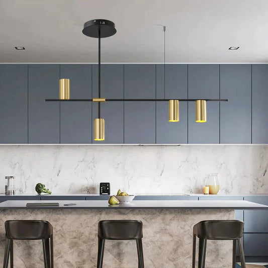 Modern Pendant Light Dining Led Lamps Bar Gold Lampshade Lighting Living Room Kitchen Fixture