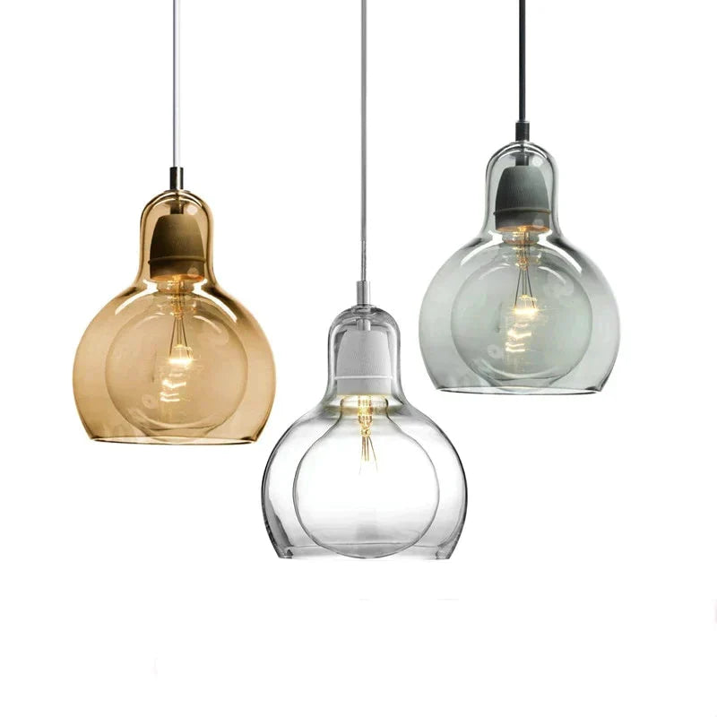 Modern Loft Cord Pendant Lights Clear Glass Lampshade Celling With E27 Retro Edison Bulb Indoor