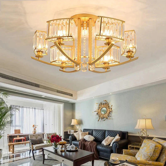 Nordic Crystal Pendant Lights Gold Led Fixture For Living Room Kitchen Dining Table Modern