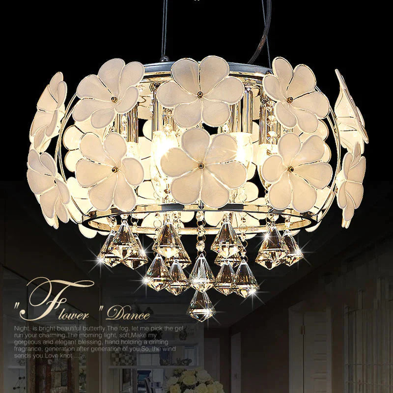 Modern Led Crystals Pendant Lights Crystal Hanging White Lamps For Living Room Bedroom Corridor