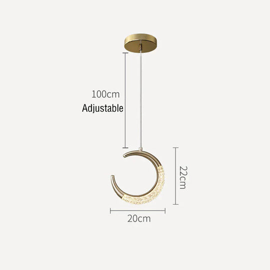Bedside Chandelier Bedroom Warm Long - Line Single - Headed Small Pendant