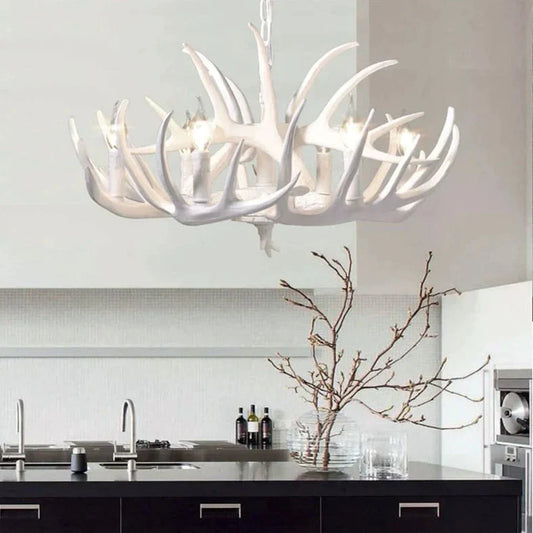 Antler Chandelier Lamp Vintage Loft Pendant Light Creative Hanging For Cafe Parlor Bedroom Hall