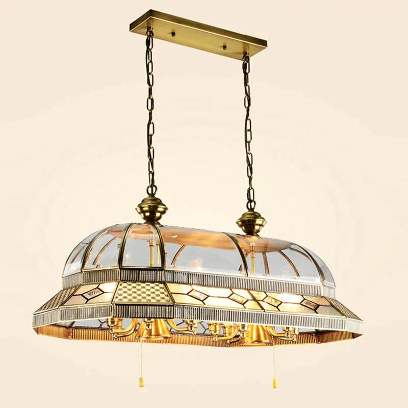 Europe Palace Baroque Style Big Vintage Copper Pendant Lights Hanging Lamp Loft Led E14 E27 For