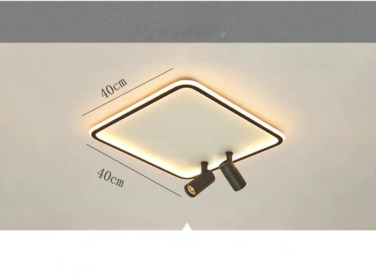 Simple Living Room Lamp Led Ceiling Modern Nordic Square Dining Main Light In The Bedroom Black /
