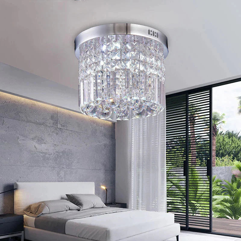 Modern Crystal Led Pendant Light Fixture For Indoor Lamp Lamparas De Techo Surface Mounting Bedroom