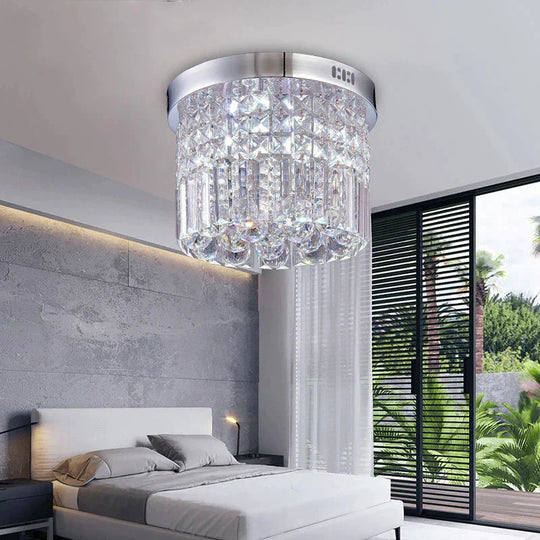 Modern Crystal Led Pendant Light Fixture For Indoor Lamp Lamparas De Techo Surface Mounting Bedroom